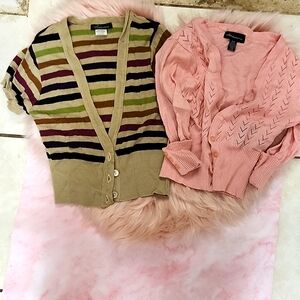 Y2K!! PRE-LOVED 2CT BUNDLE SEDUCTION SHRUG TOP-XS/S